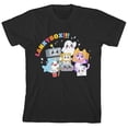 thumbnail image 5 of LankyBox Characters Having Fun Crew Neck Short Sleeve Boy's Black T-shirt-XS, 5 of 7