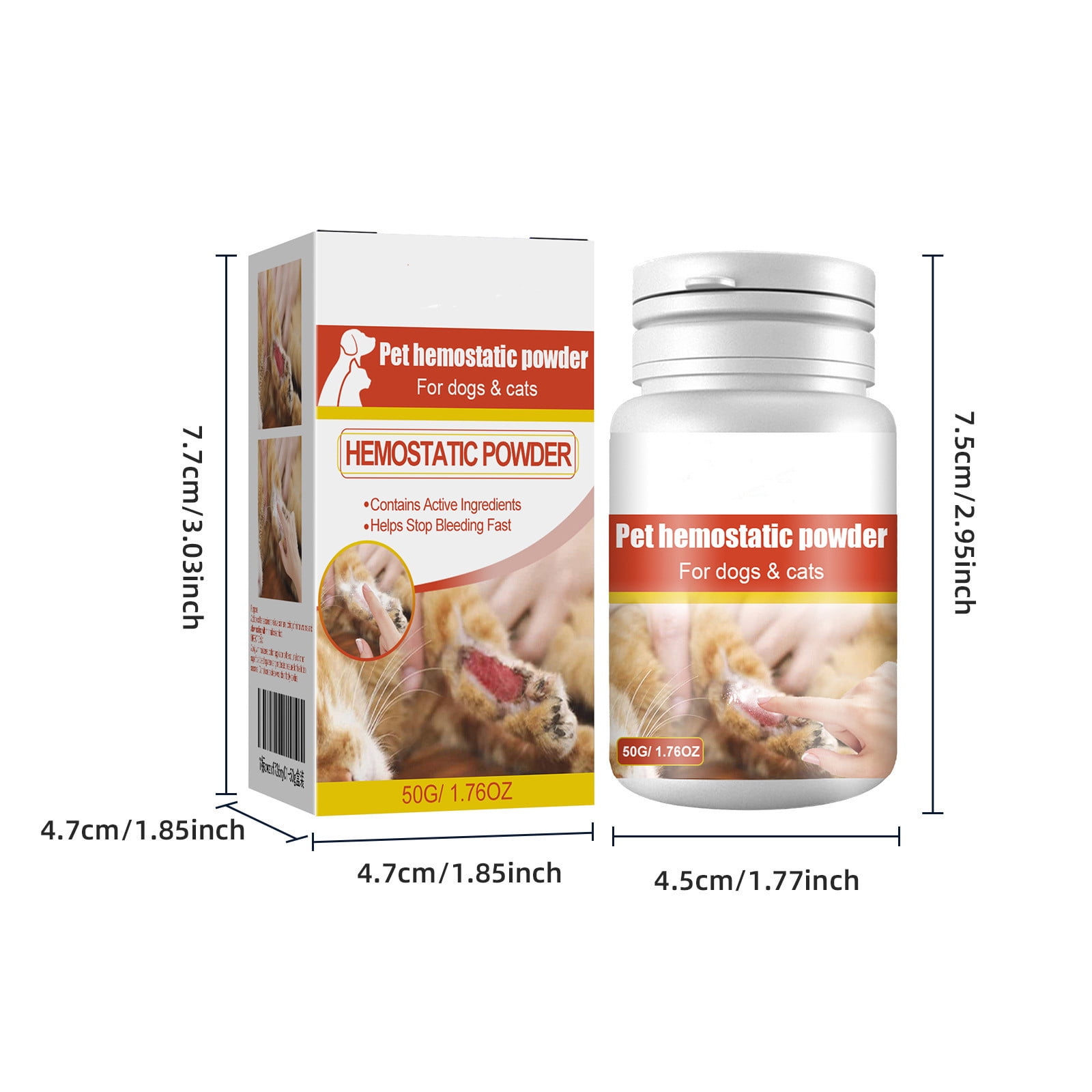 YZWEI Dog Nail Stop Bleeding Stop Bleeding Powder for Dogs