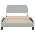 thumbnail image 4 of vidaXL Bed Frame with Headboard Platform Mattress Foundation Bedroom Velvet, 4 of 8