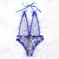 thumbnail image 4 of WZXFASHION Lingerie Brodée Frower pour Femmes sous-Vêtements Pyjama Combinaison Teddy Bleu m, 4 of 9