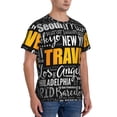 thumbnail image 2 of Bixox Men's Travel Printed Short Sleeve Skinny Athletic T-Shirt, 2 of 6