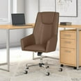 thumbnail image 2 of Studio C High Back Leather Box Chair in Saddle Tan, 2 of 7