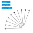 thumbnail image 4 of Uxcell 100 Pcs White Ball Head Pins 0.98 inch Wire Head Pins 24 Gauge Brass Head Pins for DIY Craft Jewelry Making, 4 of 7