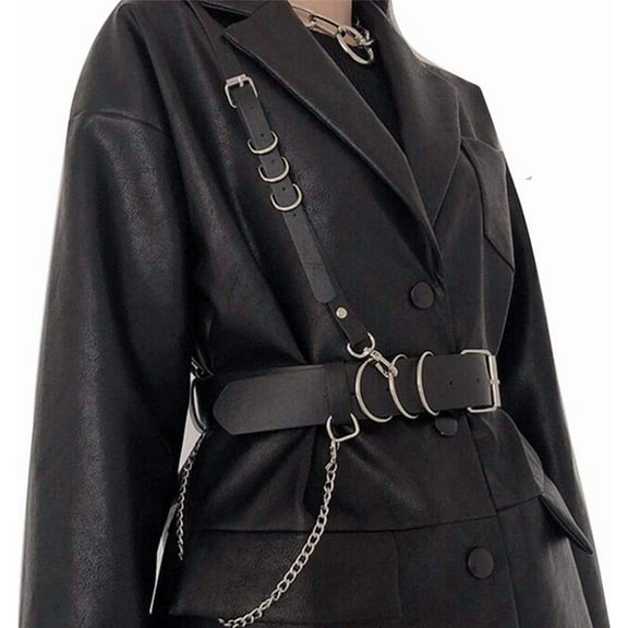 YooGuoGuo Fashion Harness Waist Body Belt Punk Chest Belt with Chains for Women Girls Ladies