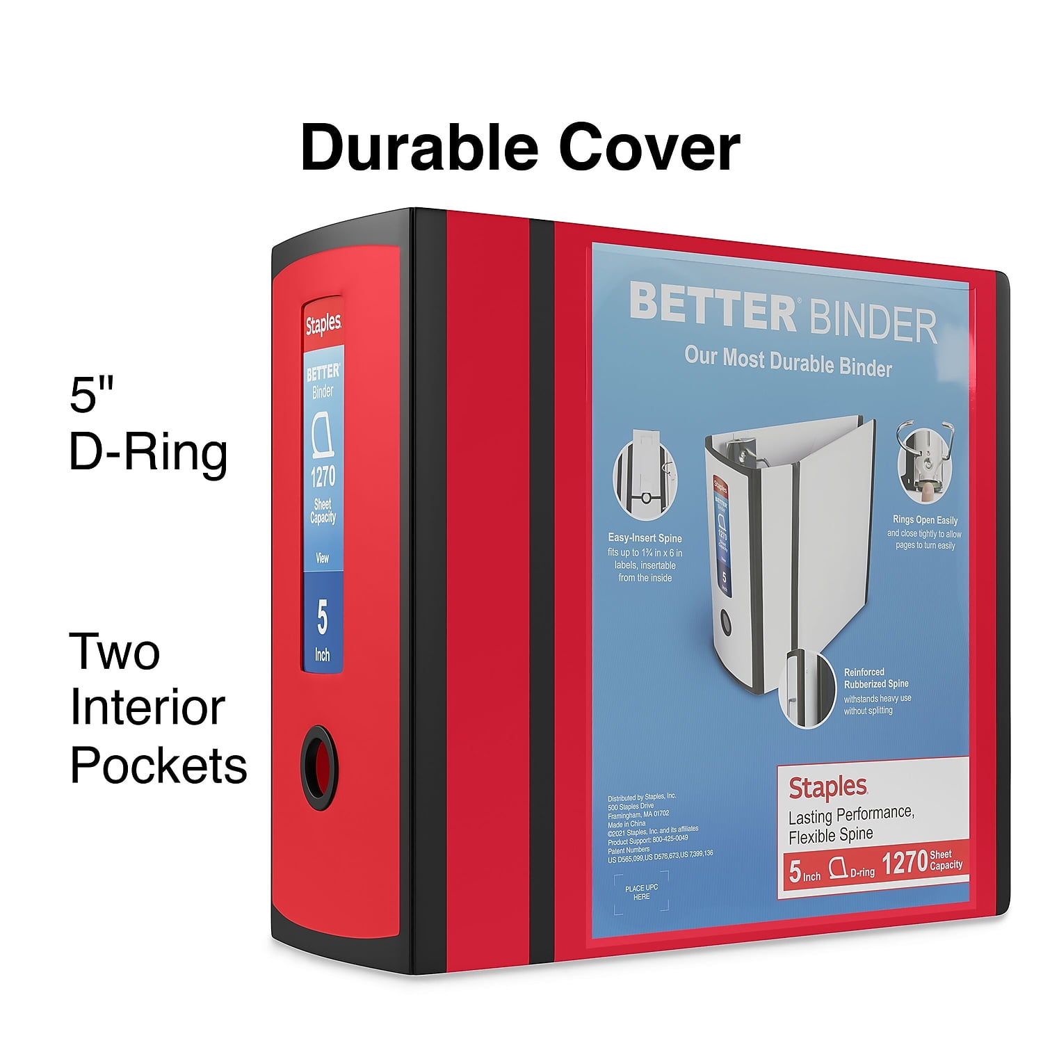 Staples binder spine template