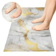 thumbnail image 2 of Grey and Gold Marble Luxury Kitchen Rug Non Slip Bathroom Plush Mat Shaggy Bedroom Carpet 39"x20", 2 of 6