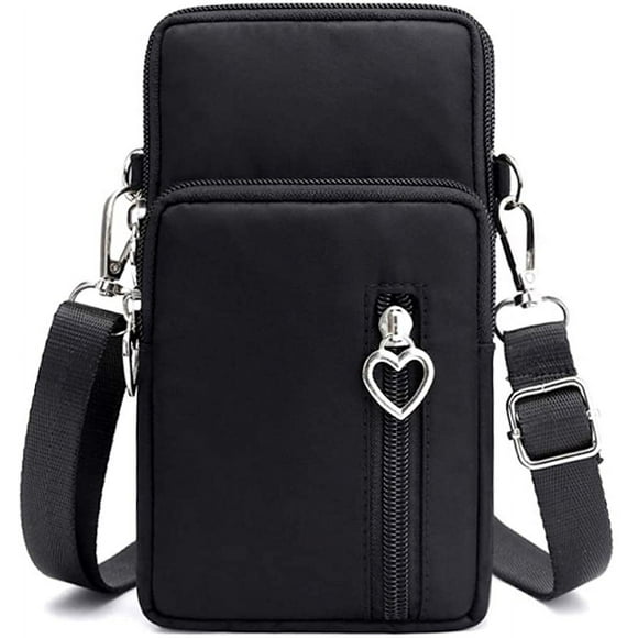 Small Crossbody Wallet Phone Bag for Women Mini Crossbody Cell Phone Purse - Black