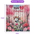 thumbnail image 5 of Hello Valentine’s Day Bull Terrier Flower Crown Romantic Pink Floral Shower Curtain Bully Dog Lovers Gifts Idea Waterproof Bathroom Bathtub Curtain - 00031, 5 of 5