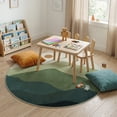 thumbnail image 5 of RUG ROBOT 4ft Round Rugs, Modern Area Rug for Living Room, Non-Slip Washable Rug with Nature Inspired Design for Bedroom, Dining Room, Stylish Indoor Circular Abstract Rug Home Decor, Green, 5 of 13