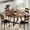 Walnut, variant on Strundghti 5-Piece Round Dining Set for 4 with Upholstered Chairs, Space-Saving Kitchen Table with Sturdy Metal Frame for Small Apartments or Dining Rooms, Rustic Brown/Gray/Walnut/Black