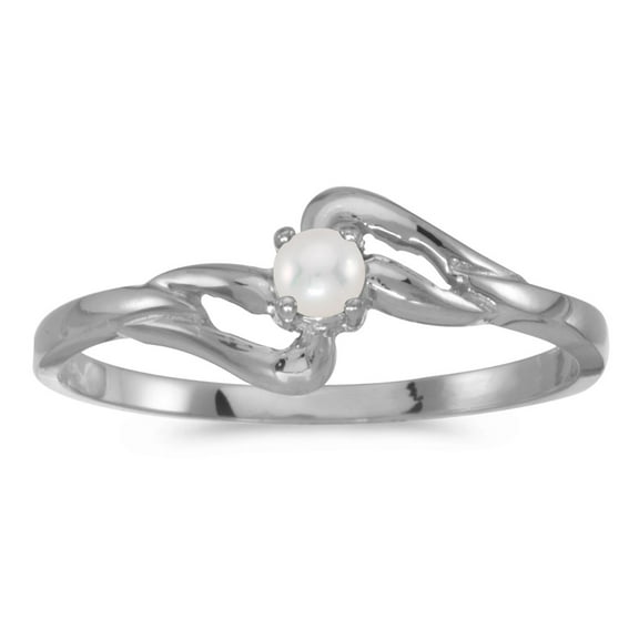 10k White Gold Freshwater Cultured Pearl Ring