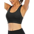 thumbnail image 5 of SHCKE Women's Medium Support Sports Bras Cross Back Yoga Bra Wide Hem Activewear Tops With Removable Cup, 5 of 6