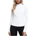 thumbnail image 2 of Yotami Plus Size Sun Jackets for Women Long Sleeve Zipper Summer Hiking Hooded Jacket for Vacation UPF 50+ Lightweight Shirt White M, 2 of 5