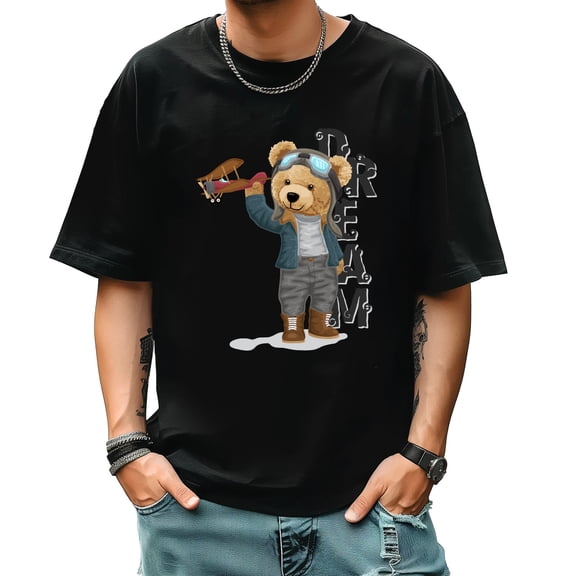 Graphic Tees for Men Summer New Print Casual Tee Fashion Trend Sports Shirt Select