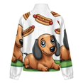 thumbnail image 6 of Jackets for Women Winter Coat Jackets Flannel Stand Collar Jacket(Cute Dog with Hotdogs,Size:S-4XL), 6 of 7