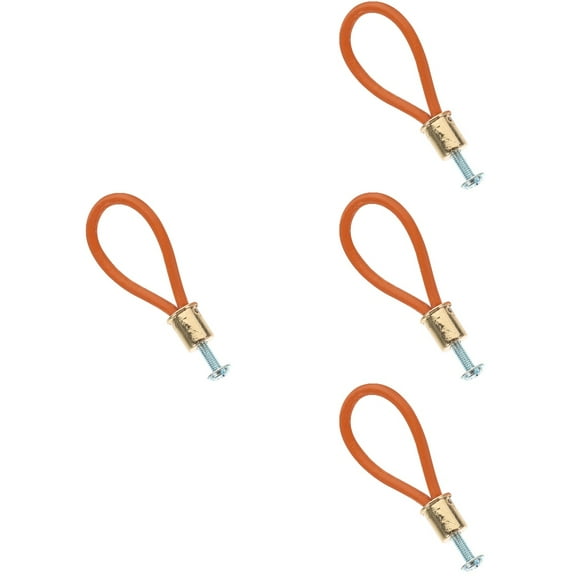 OUNONA 4pcs Leather Rope Handle Attic Pull Down Cord Simple Farmhouse Door Knob Door Pull