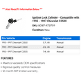 thumbnail image 2 of Ignition Lock Cylinder - Compatible with 1995 - 1997 Chevy C3500 1996, 2 of 2