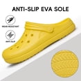 thumbnail image 5 of YHOON Garden Shoes Clogs Men and Women Marbled Clogs Slides Sandals Slip on Unisex Slippers Beach Pool Shower Water Shoes Yellow Size 6 Women/4 Men, 5 of 7