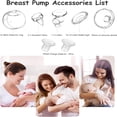 thumbnail image 2 of XIRQI Wearable Breast Pump Replacement Parts, Milk Collector Cup, Compatible with S12 S9, Ilude Duckbill Valve, 24mm Flange, Silicone Diaphragm, Linker, Extra 2pcs 19mm Flange Inserts, 2 of 4