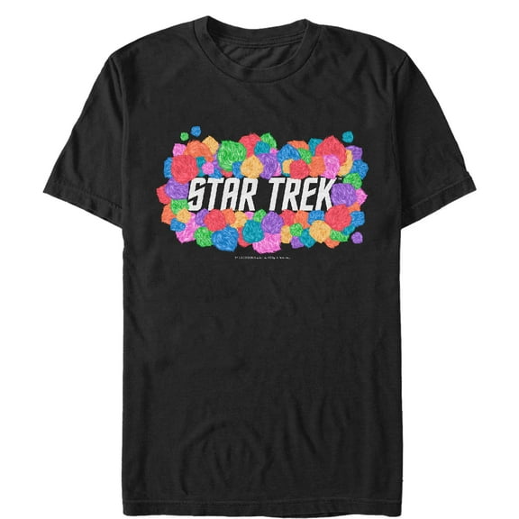 Men's Star Trek: The Original Series Tribbles Rainbow Logo  Graphic Tee Black Medium