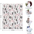 thumbnail image 4 of Pink Black Geometric Feather and Arrow Pattern Blanket,Comfortable Soft Flannel Throw Blanket,All Season,Warm Lightweight Blankets for Sofa Bed Couch Living Room Chair,30"x40", 4 of 4