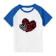 thumbnail image 3 of Blusas y camisas de manga corta con cuello redondo para niños y niñas, blusa de manga corta con estampado de cuello redondo, 3 of 7