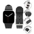 thumbnail image 3 of Bandini Waffle Compatible Sport Apple Watch Band 38mm 40mm 41mm, Waterproof Silicone Rubber Diver iWatch Band for Apple Watch Series 9 8 Band & Series 7 6 5 4 3 2 1 - Green / Silver, 3 of 8