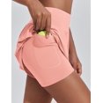 thumbnail image 4 of Pinspark Women' Athletic 2 in 1 Running Shorts Casual Summer Breathable Flowy Workout Gym Tennis Short Cute Active Skorts with Pockets, 4 of 6
