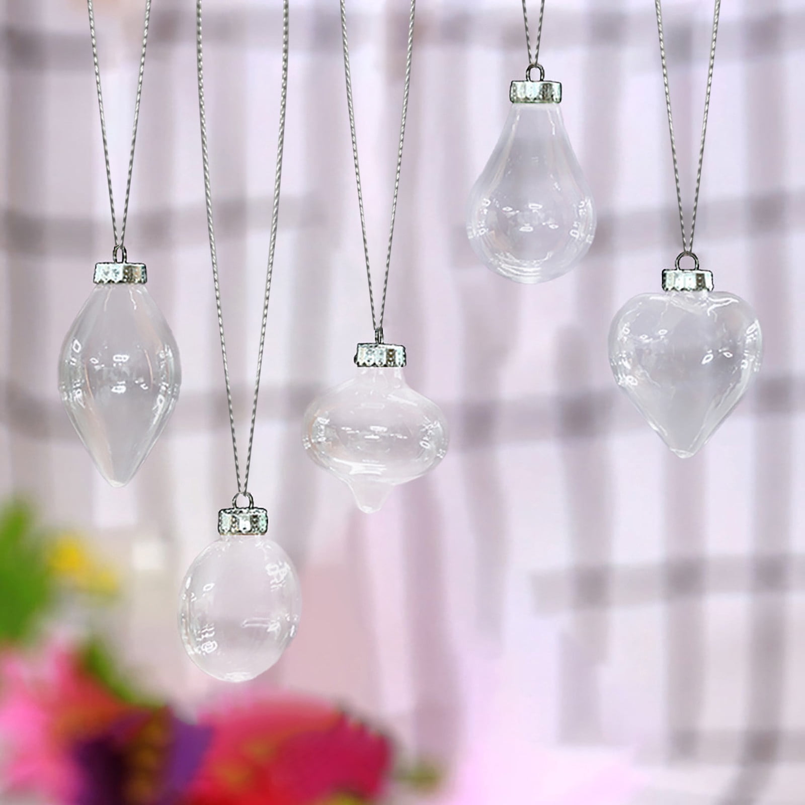 12 Pcs Clear Plastic Ornaments 4" Clear Christmas Ornaments Balls Plastic Fillable Christmas Ball Ornaments Set DIY Clear Ornament Balls for Crafts,Christmas Tree,Xmas decor,Birthday,Wedding Party