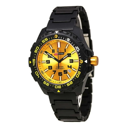ISOBrite T100 Valor Series Orange Watch With Polyurethane Band, Black/Orange, Sm