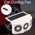 thumbnail image 2 of Unique Bargains Solar Powered Car Exhaust Fan Auto Radiator Fan Energy Saving Air Vent Radiator Air Purifiers 1.5W White, 2 of 6