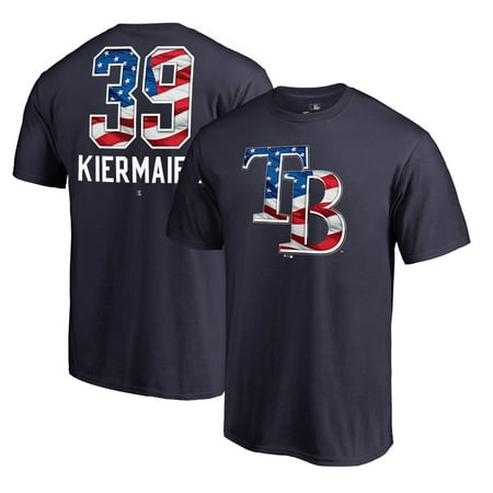 - Kevin Kiermaier Tampa Bay Rays Fanatics Branded Banner 2018 Stars & Stripes Wave Name & Number T-Shirt - Navy