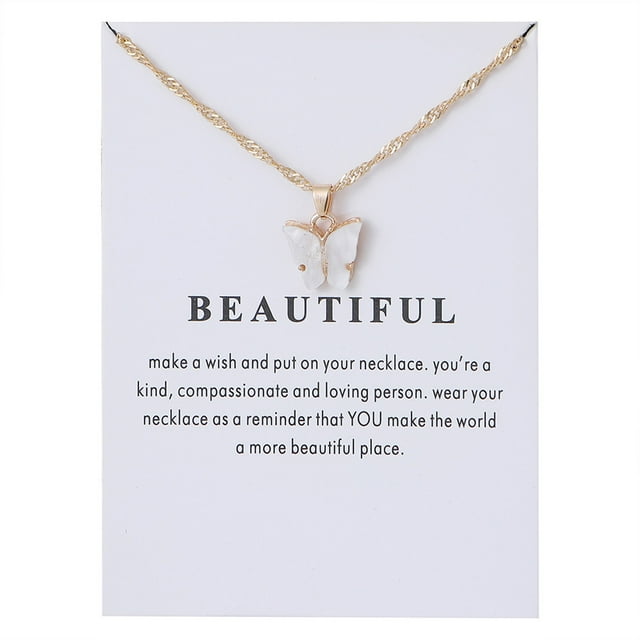 Dpityserensio Collier Doux Collier en Acrylique Couleur Chaîne de Clavicule