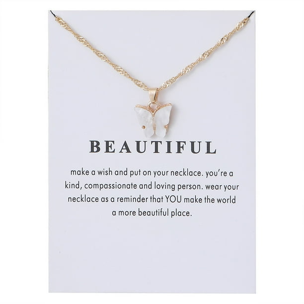 Collar para mujer, Joyas para mujer, Joyas para mujer, Collar dulce, Collar de cadena de clavícula de color acrílico, Un collar