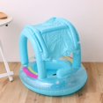 thumbnail image 5 of style2 Flotador de piscina para bebé con dosel, bote inflable para nadar para bebés con sombrilla de asiento de seguridad para bebé, 5 of 5