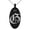 Black, variant on Stainless Steel Letter G Initial Old English Monogram Engraved Small Oval Charm Pendant Necklace