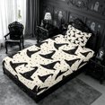 thumbnail image 2 of Erosebridal Witch Hats Twin Fitted Sheet 2 Pieces,Happy Halloween Bedding,Cream,1 Fitted Sheet and 1 Pillowcase, 2 of 4