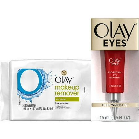 Yeux Olay Pro Traitement rétinol Crème contour des yeux avec BONUS maquillage Lingettes démaquillantes