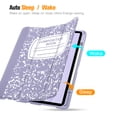 thumbnail image 4 of Fintie SlimShell Case for iPad Pro 13-inch (M4) 2024, Flexible Soft TPU Back Cover with Pencil Holder, composition book lilac, 4 of 8