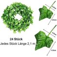 thumbnail image 2 of Paquete de 24 Guirnaldas de Hiedra Artificial, Guirnalda de Hiedra Falsa de 168 Pies para Oficina, Cocina, Jardín, Decoración de Pared de Fiesta 24 Piezas de Hiedra Artificial, 2 of 7