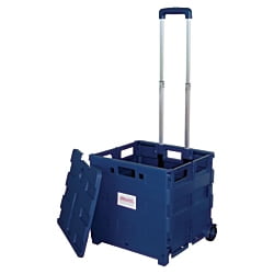 Mobile Treatment Cart - Office Depot Mobile Folding Cart With Lid, 16in.H x 18in.W x 15in.D, Blue, 50803