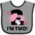 thumbnail image 3 of Inktastic 2nd Birthday 2 Year Old Girl Unicorn Girls Baby Bib, 3 of 4