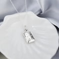 thumbnail image 3 of Keepsake Gift Rectangle Locket Hold Pictures .925 Sterling Silver Necklace, 3 of 6