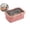Pink, variant on VQPeo Stainless Steel Leakproof 2-Compartment Bento Lunch Box/Portion Control Food Container, Bento Box Adult Lunch Box for Adults
