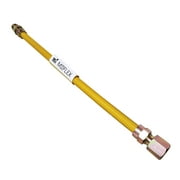 Miiflex Yellow Polymer Coated Stainless Steel Tube 3/4inchID (1inch OD) Connector with 3/4inch MIP x 3/4inch FIP Gas Flex Connector (48inch Length x 3/4inch ID), 48inch x 3/4inch