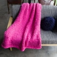 thumbnail image 1 of Thick Crochet Chunky Cable Knit Blanket Beautiful Handmade Cover Yarn Wool Bulky Bed Spread Throw For Home Decor, 1 of 7