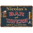 thumbnail image 1 of Nicolas's Green Bar & Tavern Rustic Sign 8 x 12 Matte Finish Metal 108120047736, 1 of 1