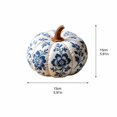 thumbnail image 3 of Vintage Floral Cloth Pumpkin Decoration, Soft Fabric Pumpkin Shelf Ornament, Modern Farmhouse Tabletop Pumpkin Decor for Home Party Display, 3 of 6
