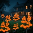 thumbnail image 5 of 2 Pack 40LED Solar Halloween Pumpkin Lights - 30“ Waterproof Outdoor Stake Lights for Pathway, Yard & Garden Decor, Jack-O-Lantern Decorations for Halloween & All Saints' Day, 5 of 7