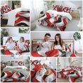 thumbnail image 5 of 3 Piece Red Black Grey Duvet Cover Set California King, Microfiber Comforter/Quilt Cover with Corner Ties and 2 Pillowcases, Moire Modern Artwork Abstract All Season Soft Bedding with Zipper Closure, 5 of 8